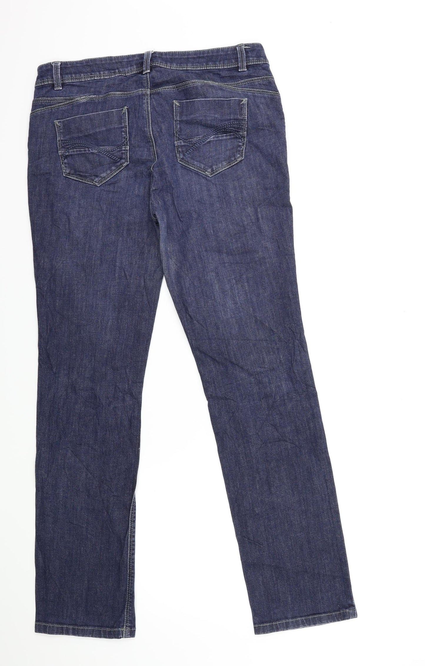 C&A Womens Blue  Denim Straight Jeans Size 12 L30 in