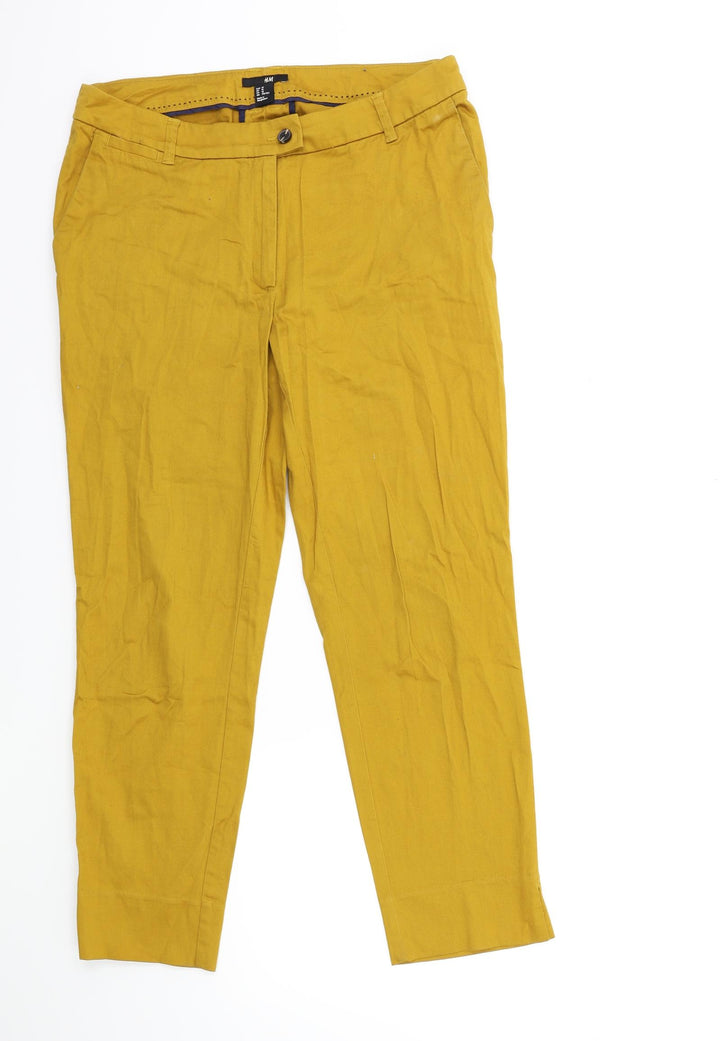 H&M Womens Brown   Trousers  Size 12 L26 in