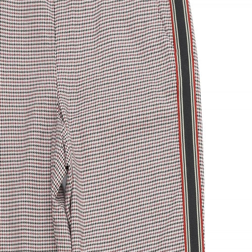 Primark Womens Red Check  Trousers  Size 8 L25 in