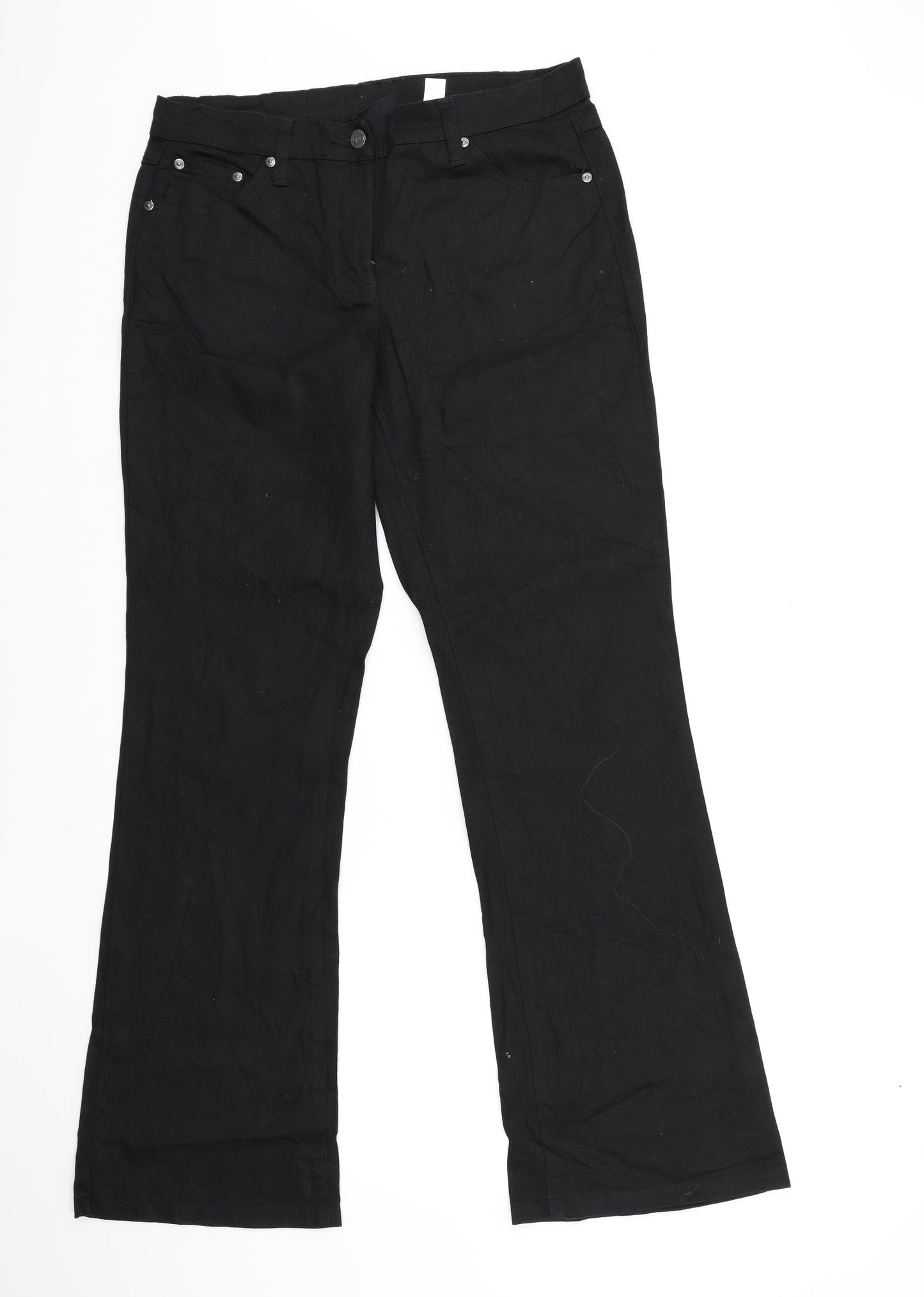 BPC Womens Black  Denim Flared Jeans Size 14 L30 in