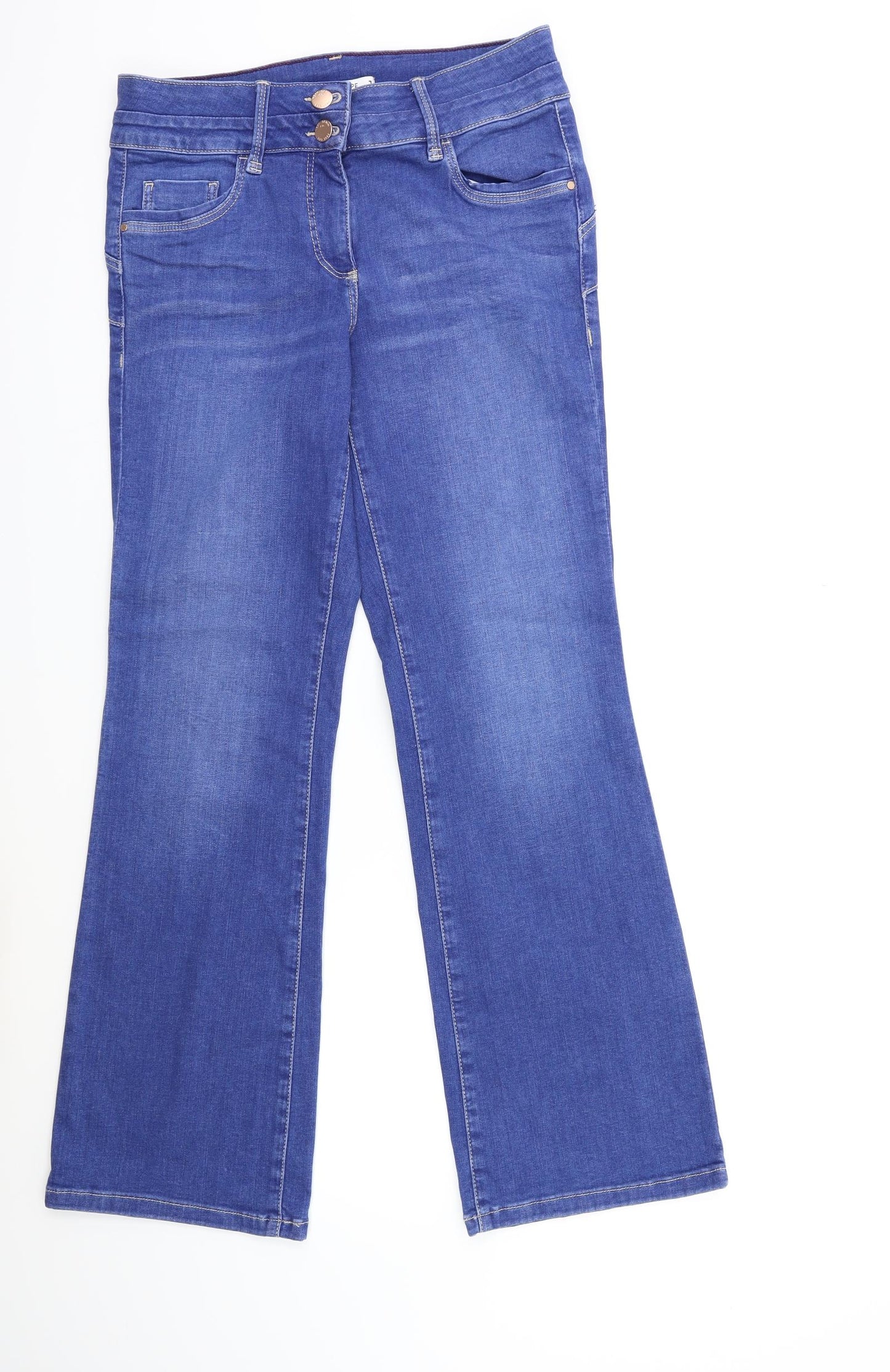 NEXT Womens Blue  Denim Flared Jeans Size 14 L30 in