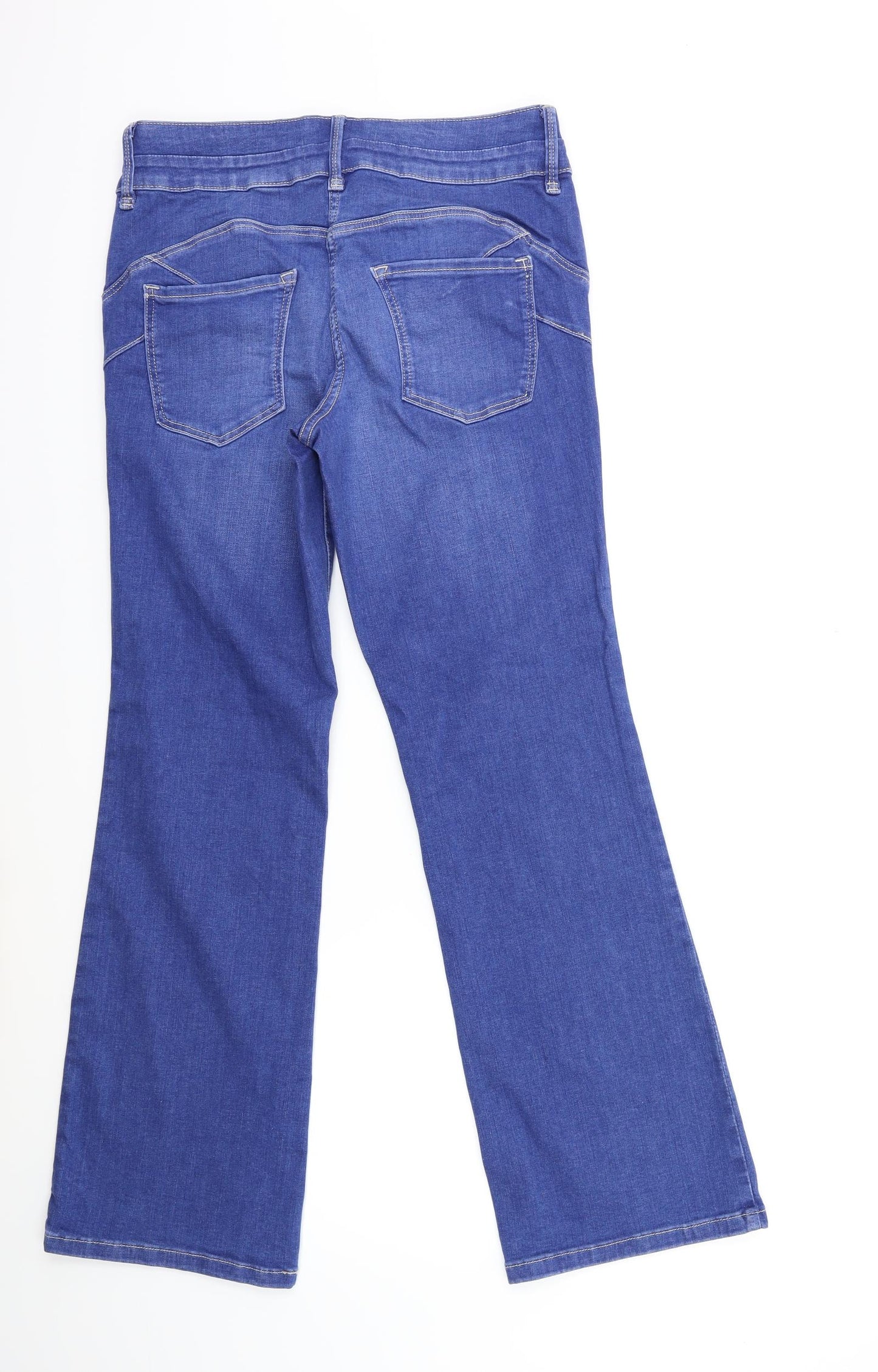 NEXT Womens Blue  Denim Flared Jeans Size 14 L30 in