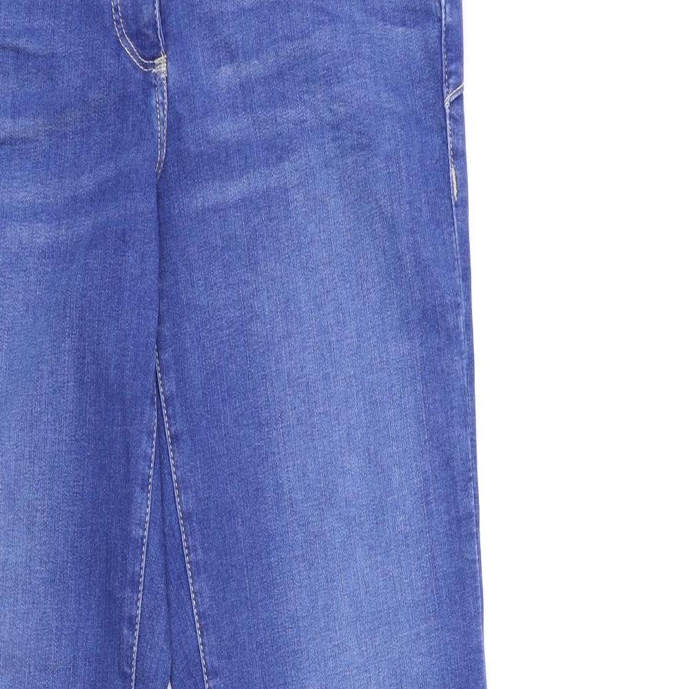 NEXT Womens Blue  Denim Flared Jeans Size 14 L30 in