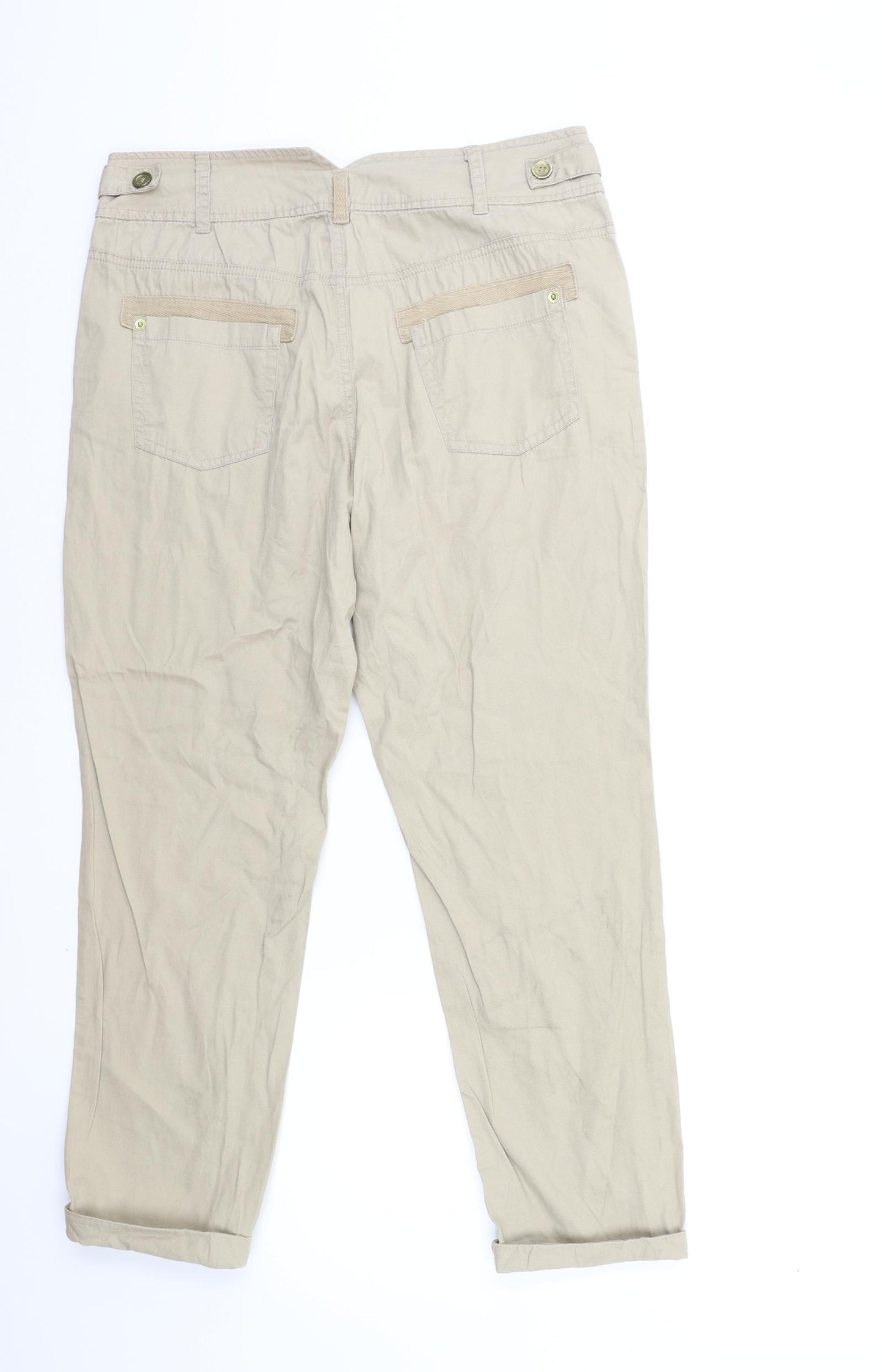 Preworn Womens Beige   Trousers  Size 30 in L25 in