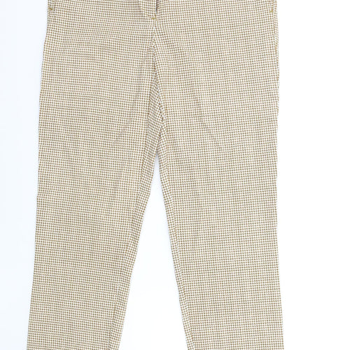 Preworn Womens Brown Houndstooth  Trousers  Size 30 in L28 in