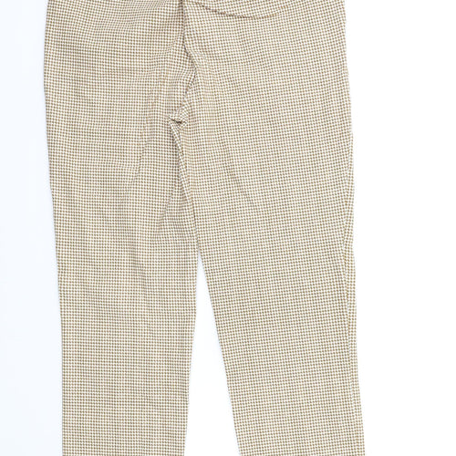 Preworn Womens Brown Houndstooth  Trousers  Size 30 in L28 in