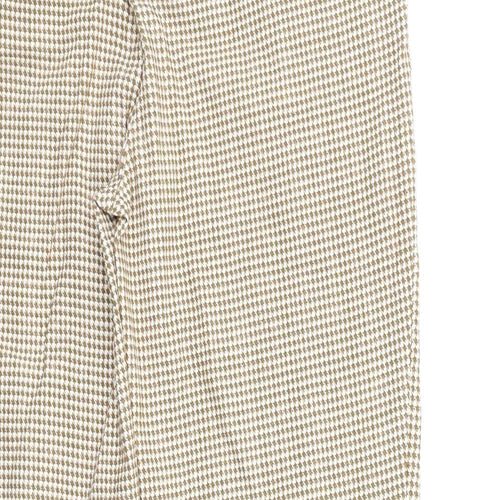 Preworn Womens Brown Houndstooth  Trousers  Size 30 in L28 in