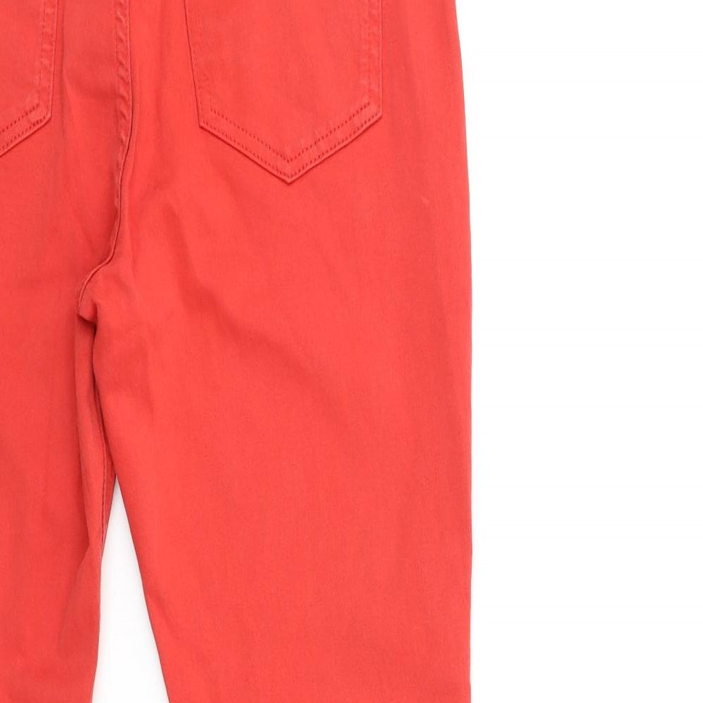 Marks and Spencer Womens Red  Knit Skinny Jeans Size 14 L26 in