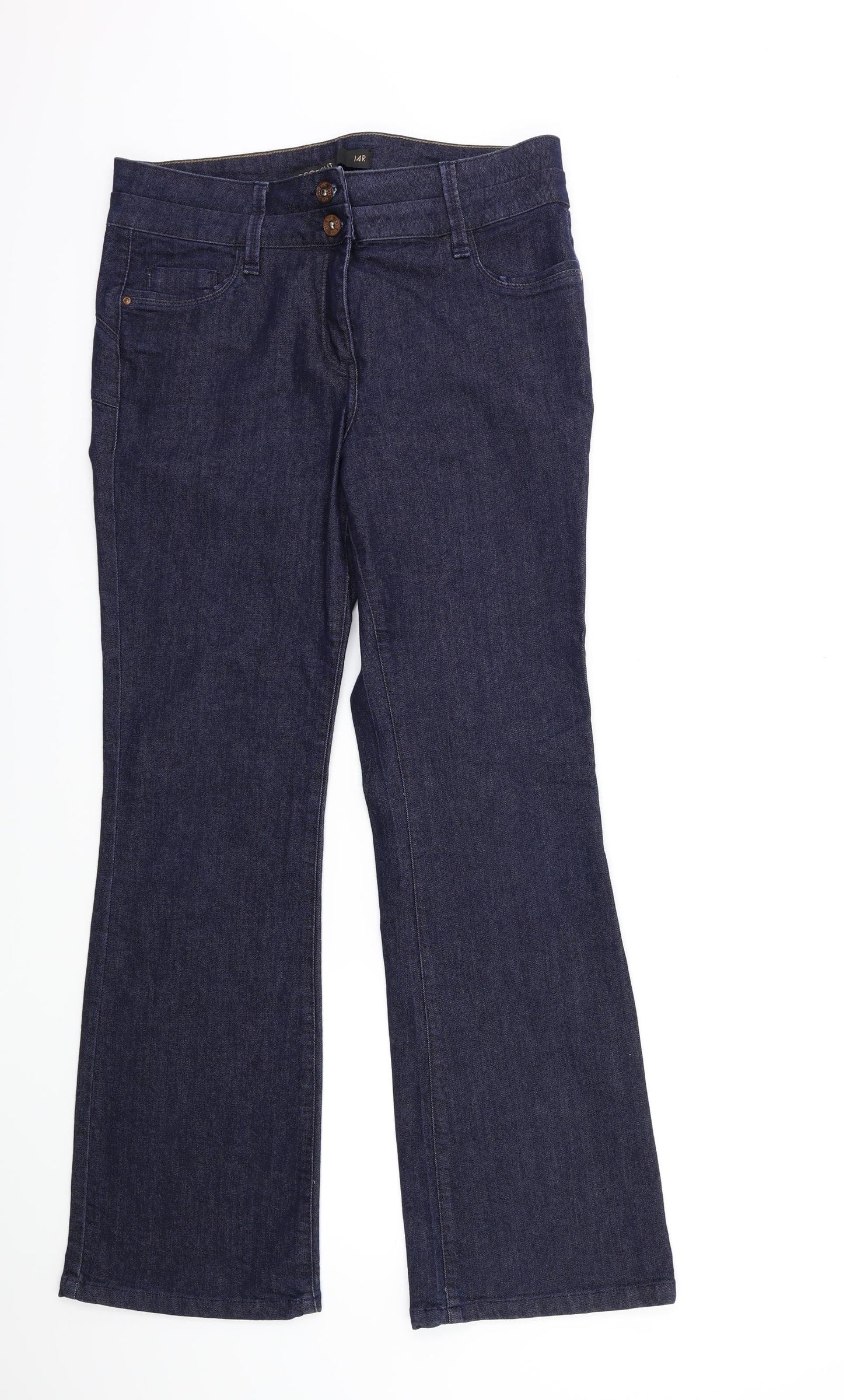 NEXT Womens Blue  Denim Bootcut Jeans Size 14 L30 in