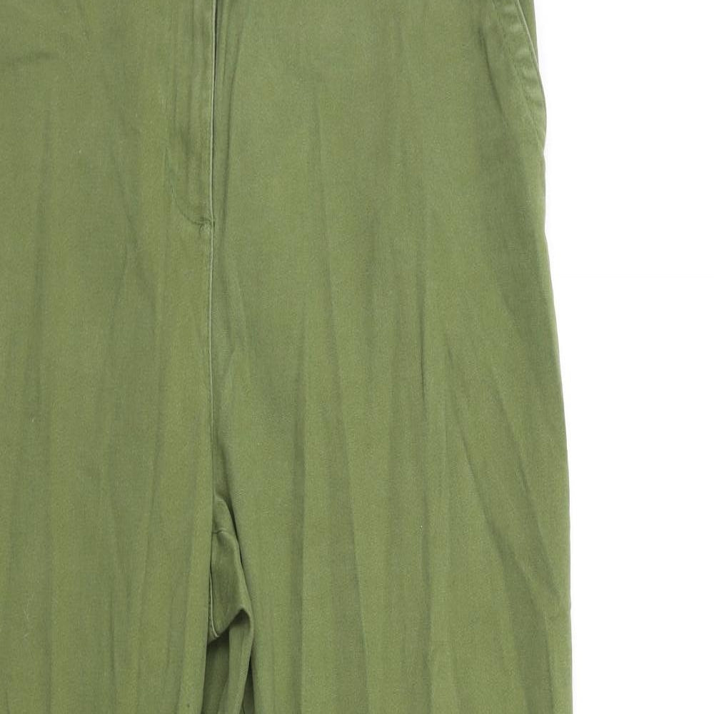 Peacocks Womens Green   Chino Trousers Size 12 L27 in