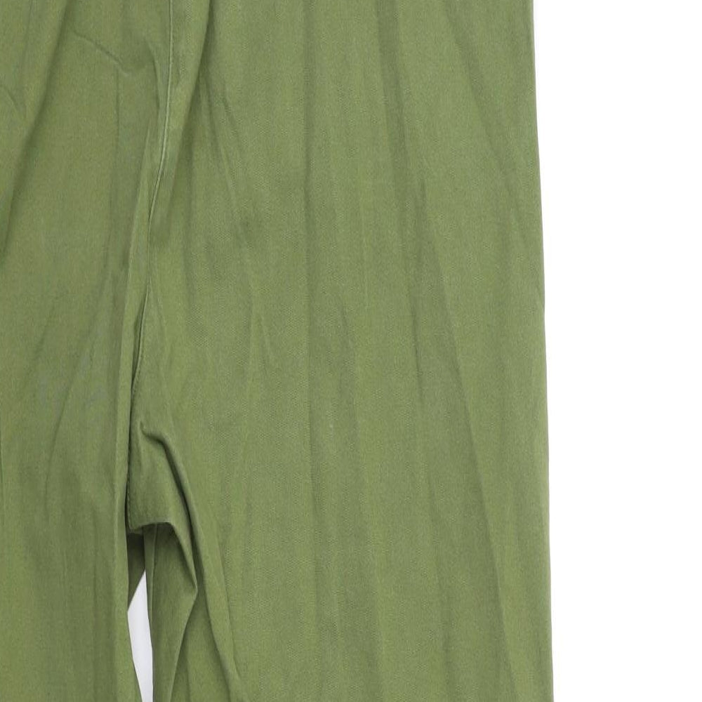 Peacocks Womens Green   Chino Trousers Size 12 L27 in