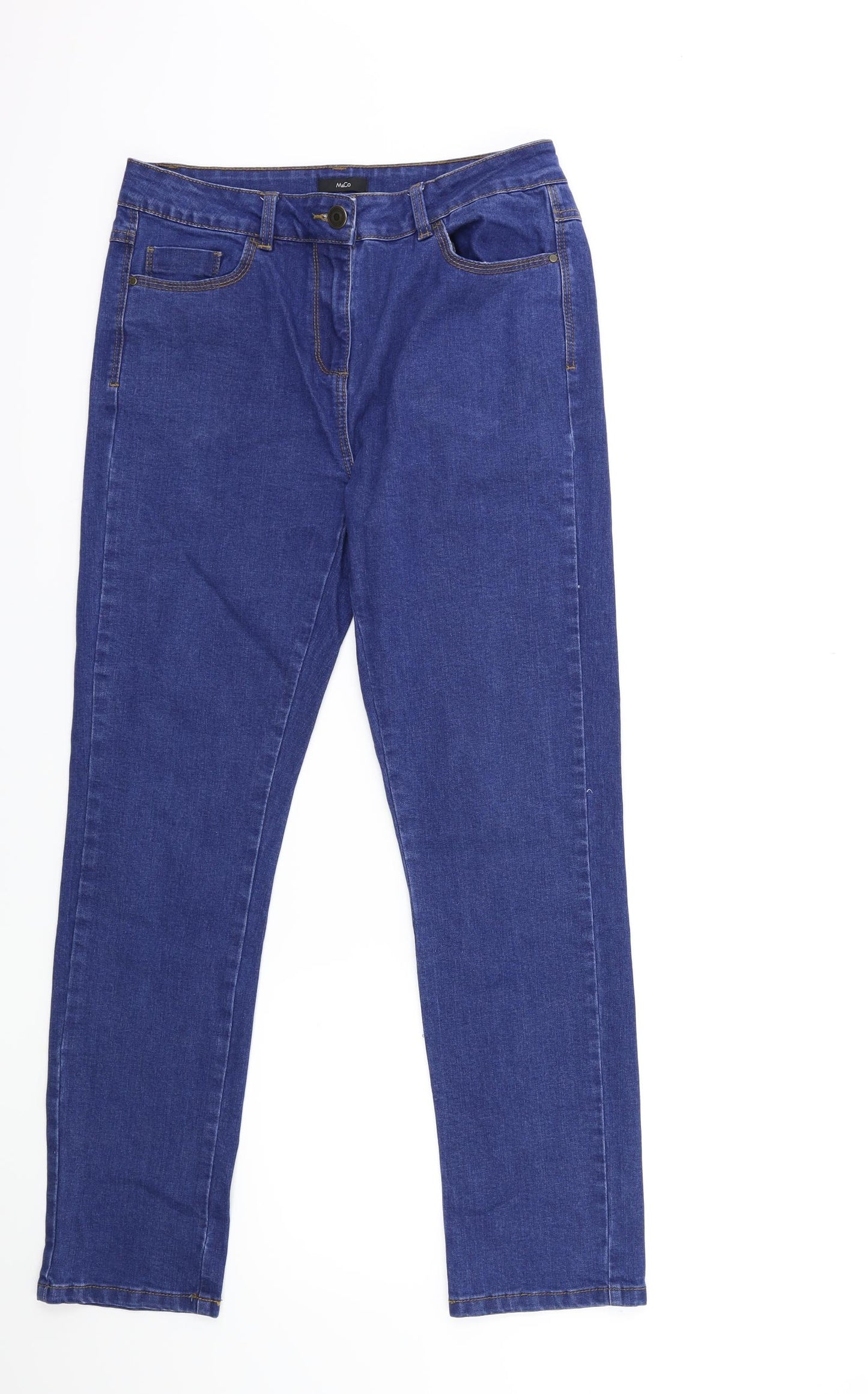 M&Co Womens Blue  Denim Skinny Jeans Size 10 L28 in