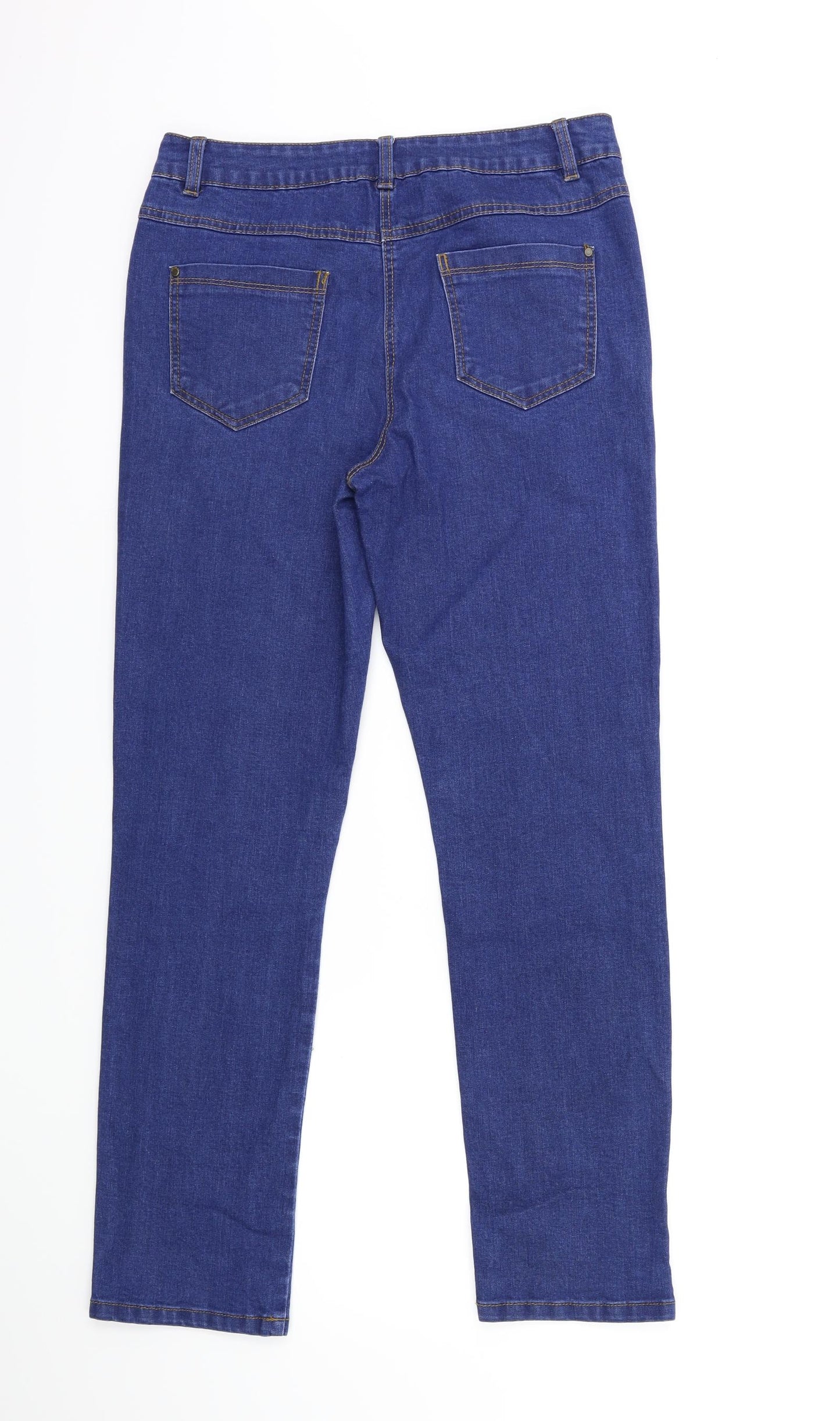 M&Co Womens Blue  Denim Skinny Jeans Size 10 L28 in