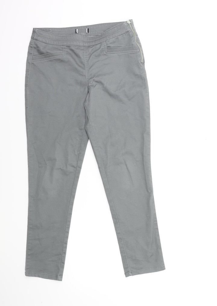 Preworn Womens Grey Denim Skinny Jeans Size 30 in L27 in