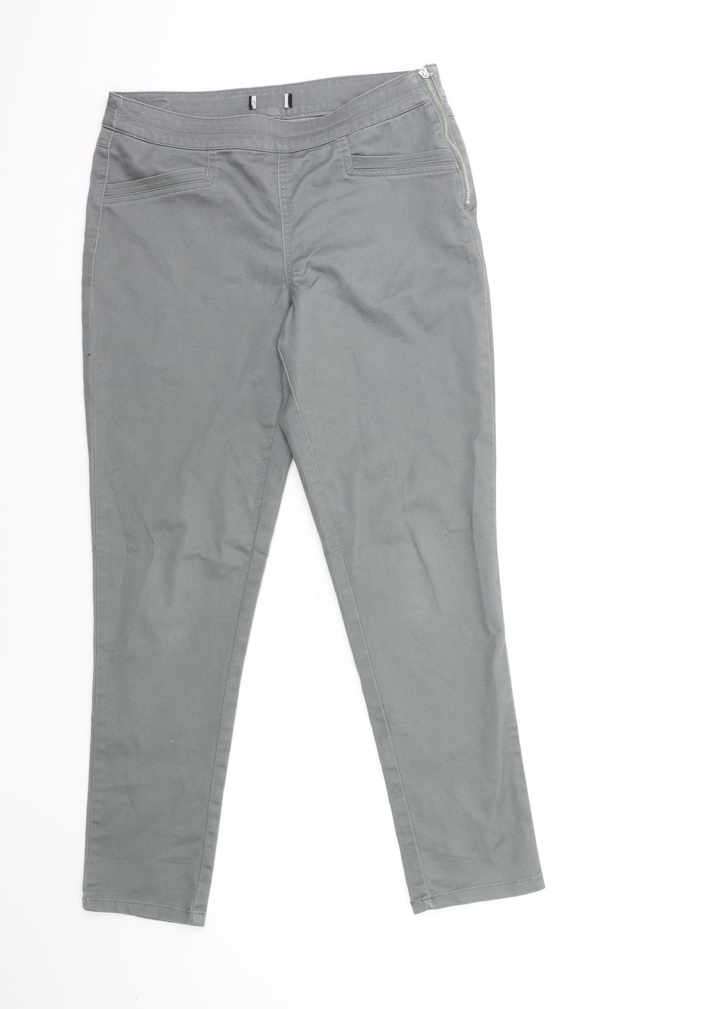 Preworn Womens Grey  Denim Skinny Jeans Size 30 in L27 in