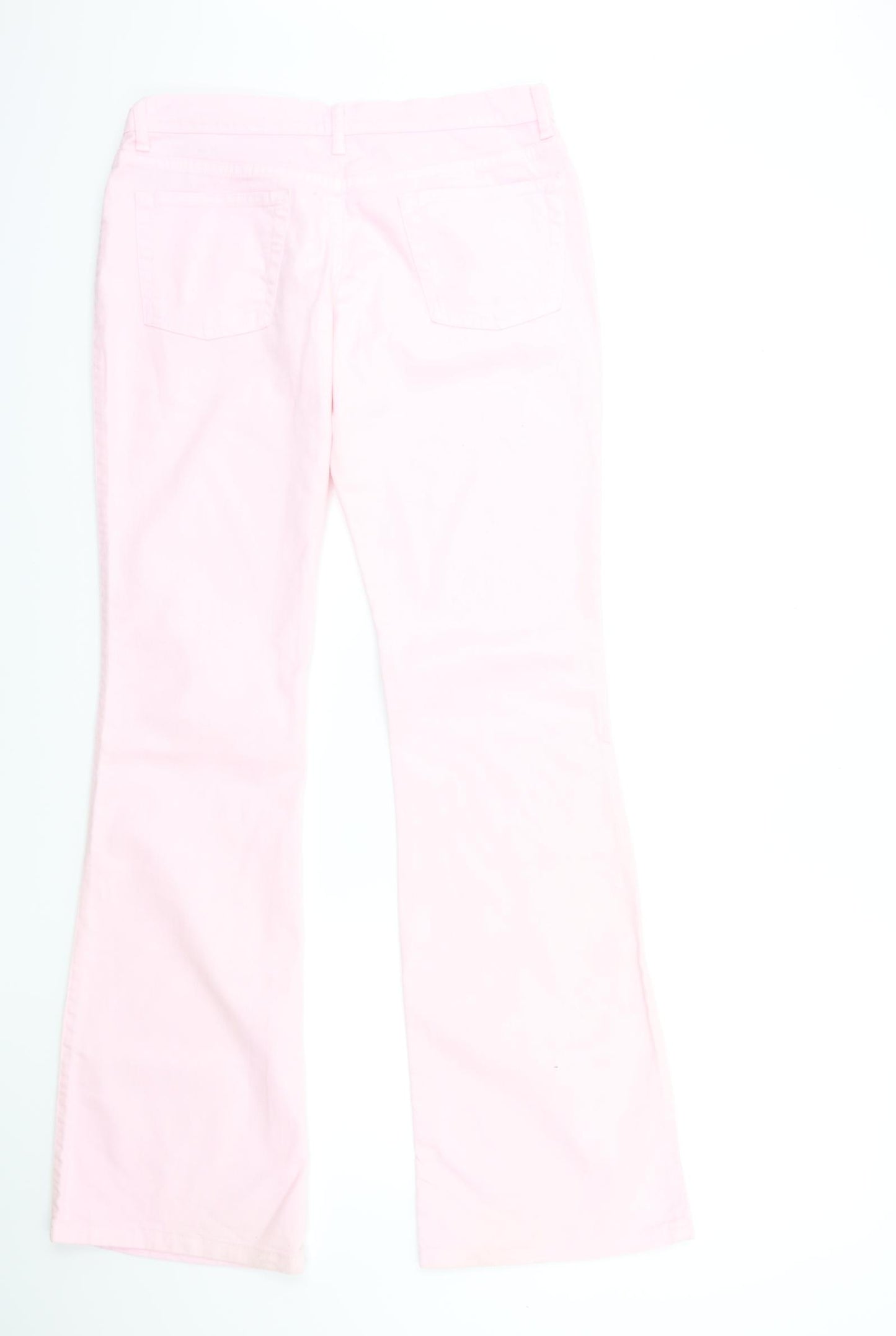 TRAFALUC Womens Pink  Denim Flared Jeans Size 14 L32 in