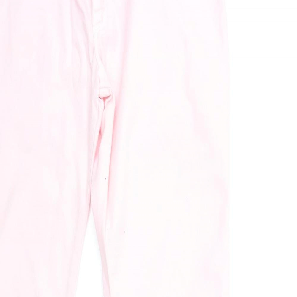 TRAFALUC Womens Pink  Denim Flared Jeans Size 14 L32 in