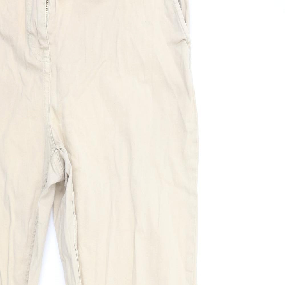 NEXT Womens Beige   Chino Trousers Size 16 L29 in