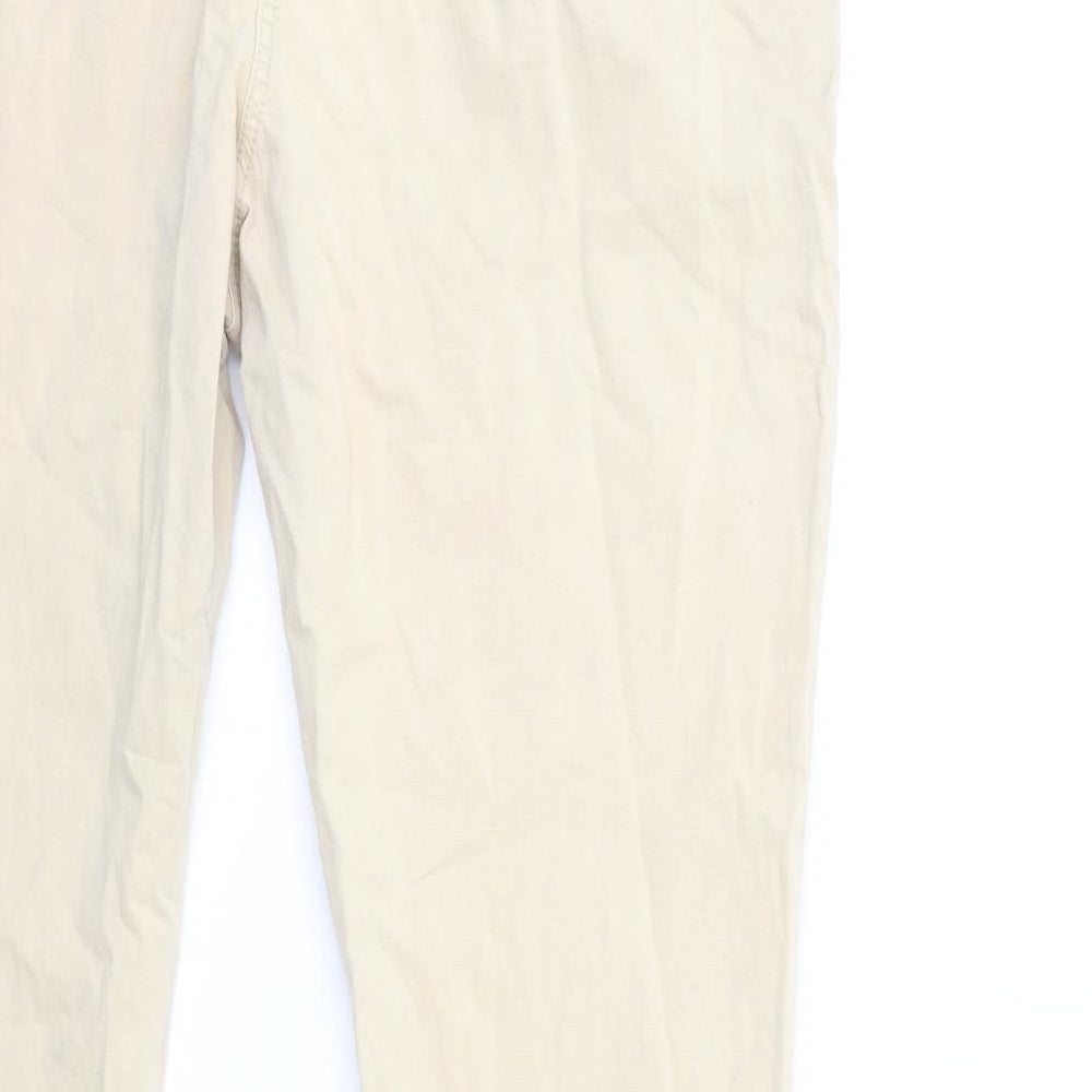 NEXT Womens Beige   Chino Trousers Size 16 L29 in