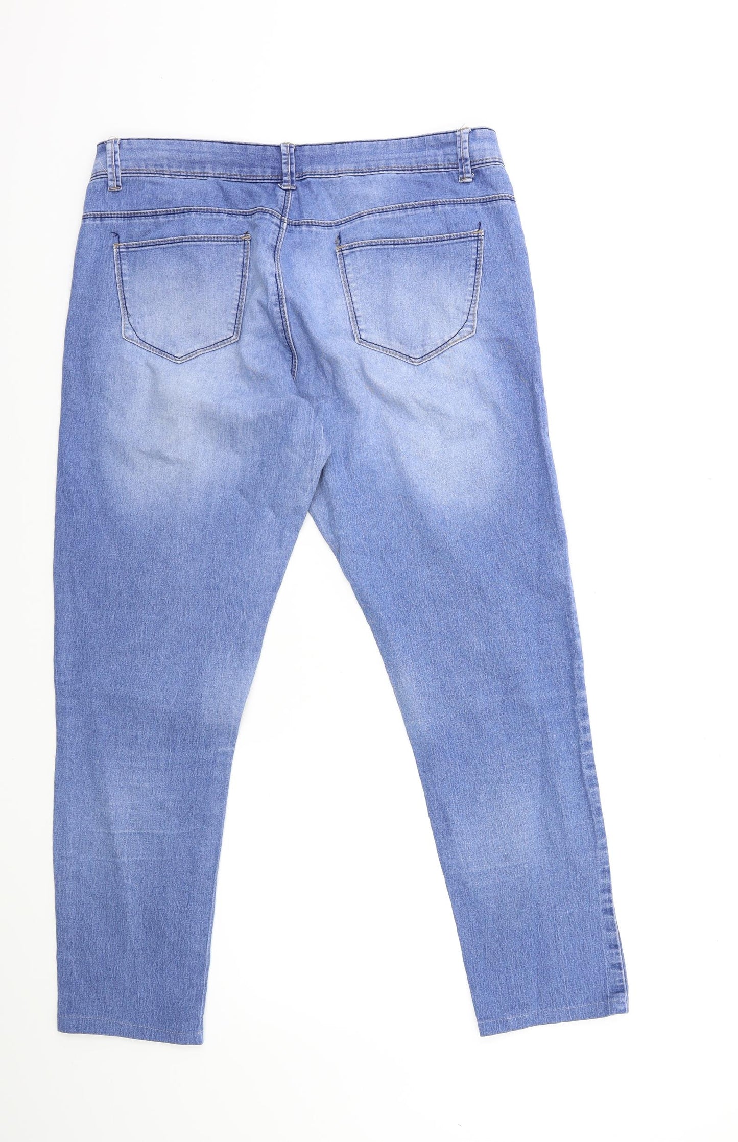 Denim & Co. Womens Blue  Denim Skinny Jeans Size 14 L27 in