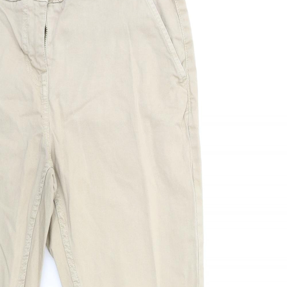 NEXT Womens Beige   Chino Trousers Size 12 L25 in