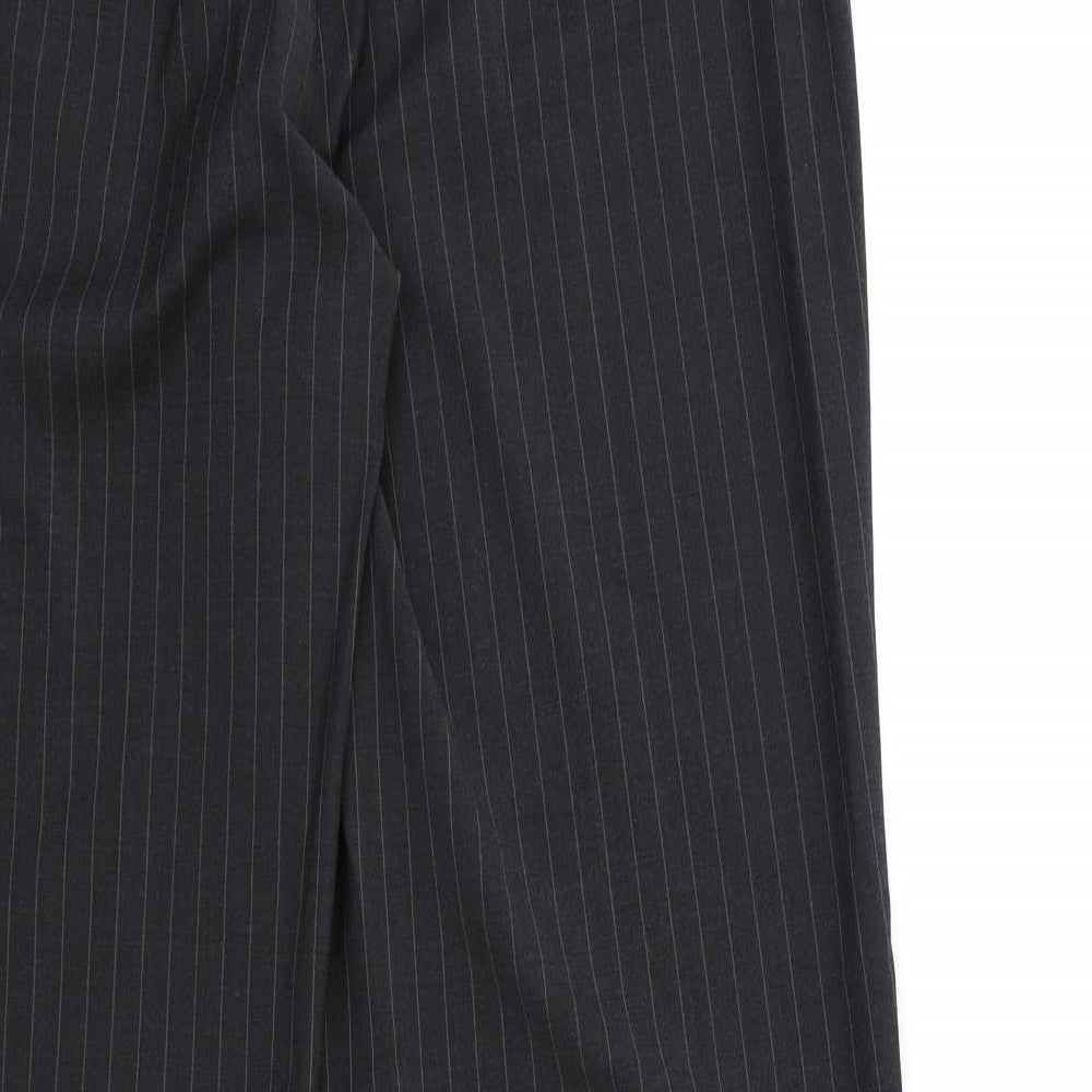 Brooke Taverner Womens Grey Striped  Trousers  Size 34 in L30 in