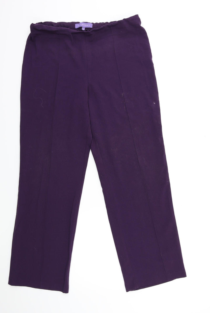 Autonomy Womens Purple Trousers Size 12 L28 in