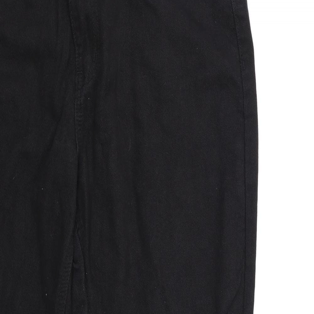 Boohoo Womens Black  Denim Mom Jeans Size 14 L25 in