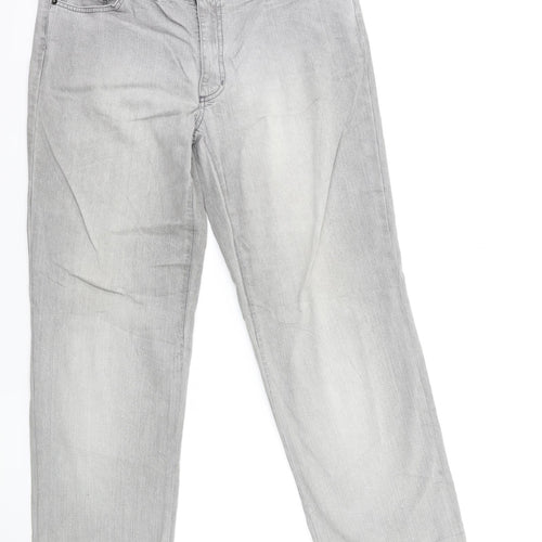 Angels Womens Grey  Denim Straight Jeans Size 32 in L28 in
