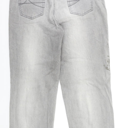 Angels Womens Grey  Denim Straight Jeans Size 32 in L28 in