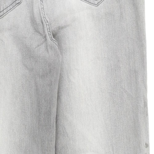 Angels Womens Grey  Denim Straight Jeans Size 32 in L28 in
