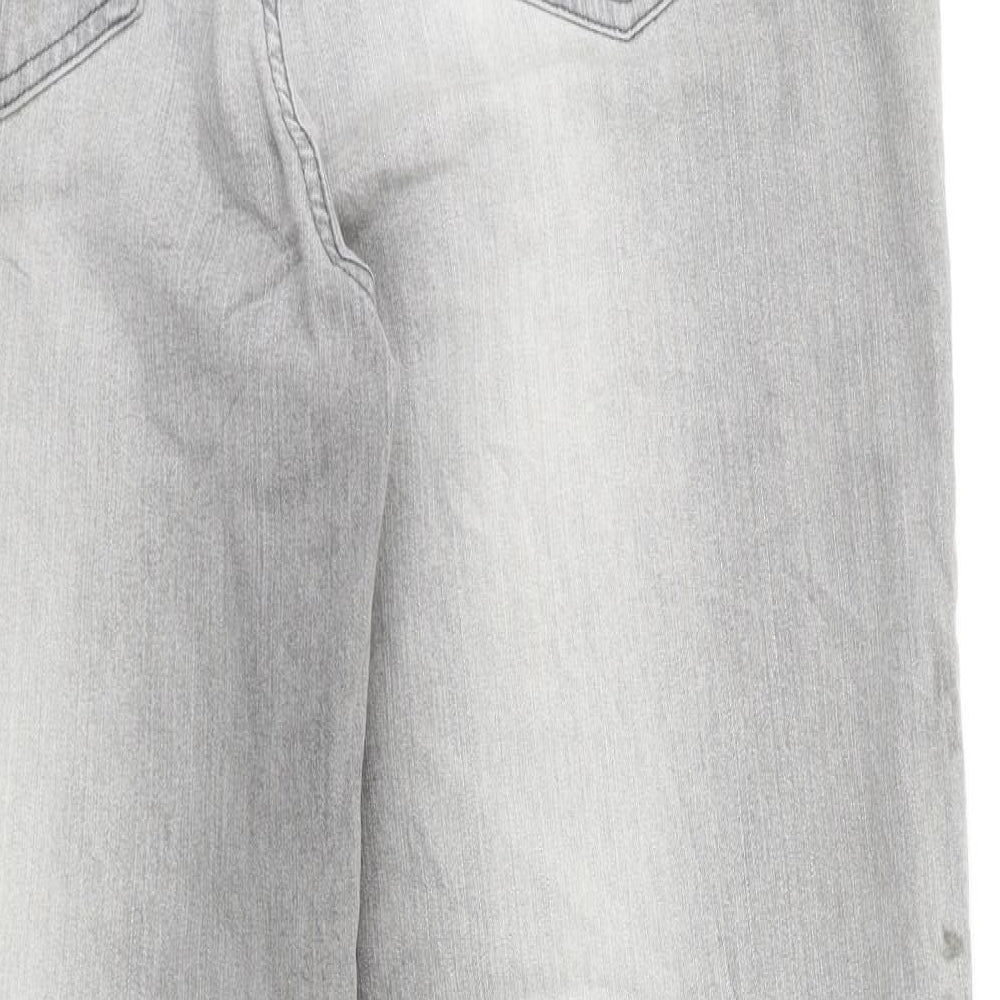 Angels Womens Grey  Denim Straight Jeans Size 32 in L28 in