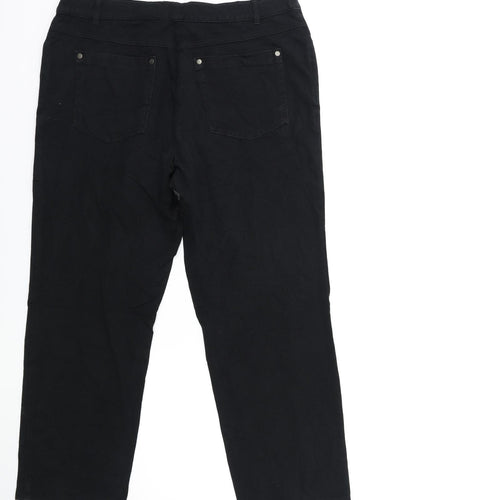 SHE Womens Black  Denim Tapered Jeans Size 14 L26 in