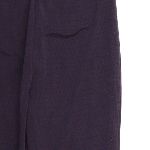 Phase Eight Womens Blue Geometric  Trousers  Size 14 L26 in
