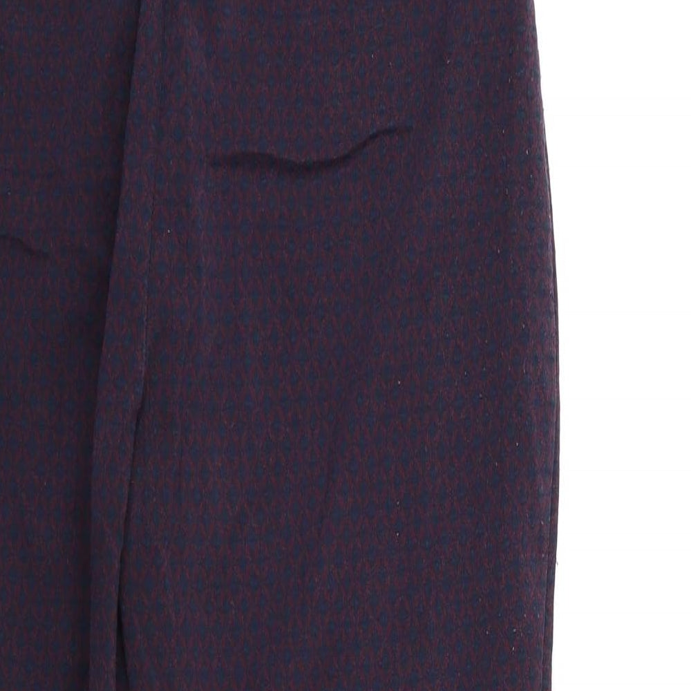Phase Eight Womens Blue Geometric  Trousers  Size 14 L26 in