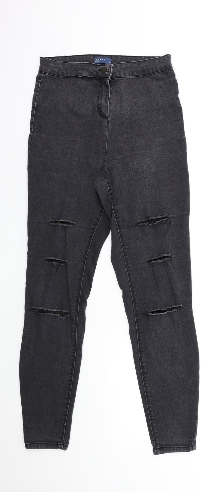 Papaya Womens Grey  Denim Skinny Jeans Size 10 L26.5 in