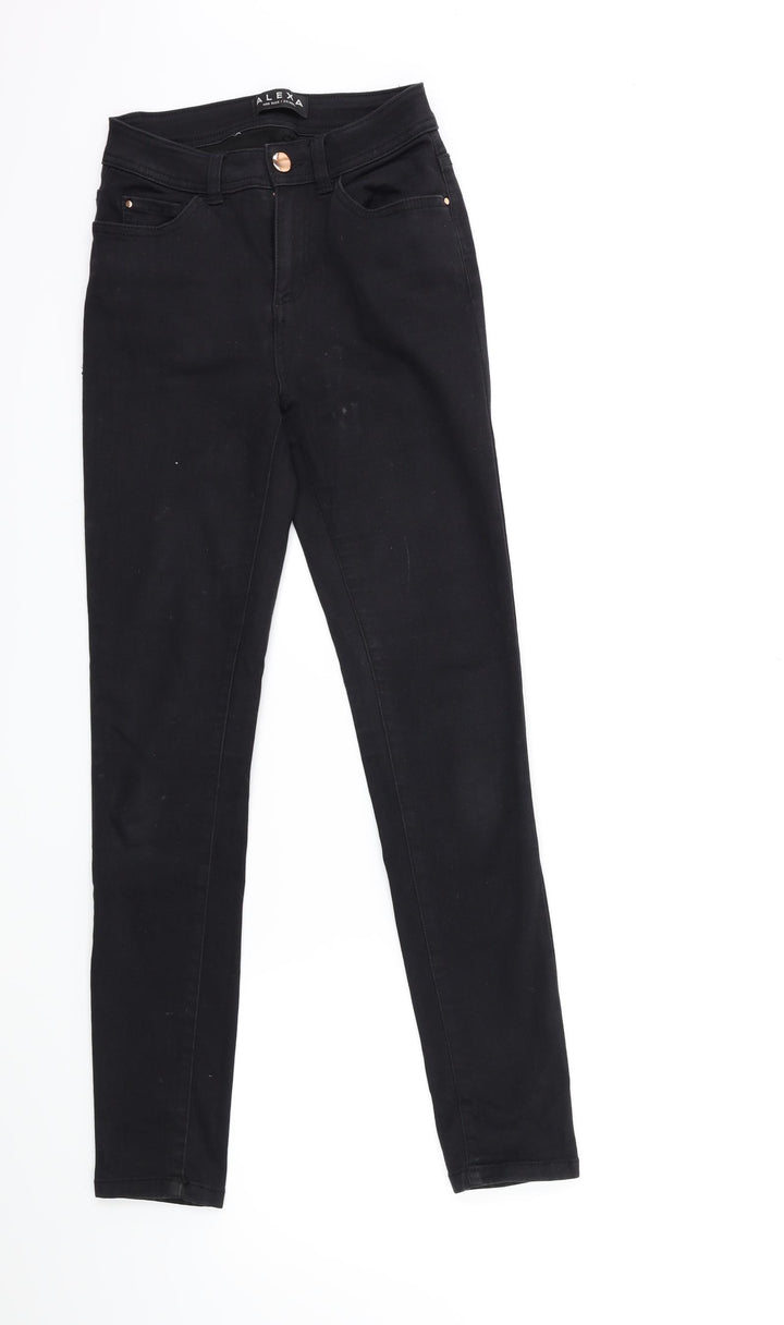Peacocks Womens Black  Denim Skinny Jeans Size 8 L28 in