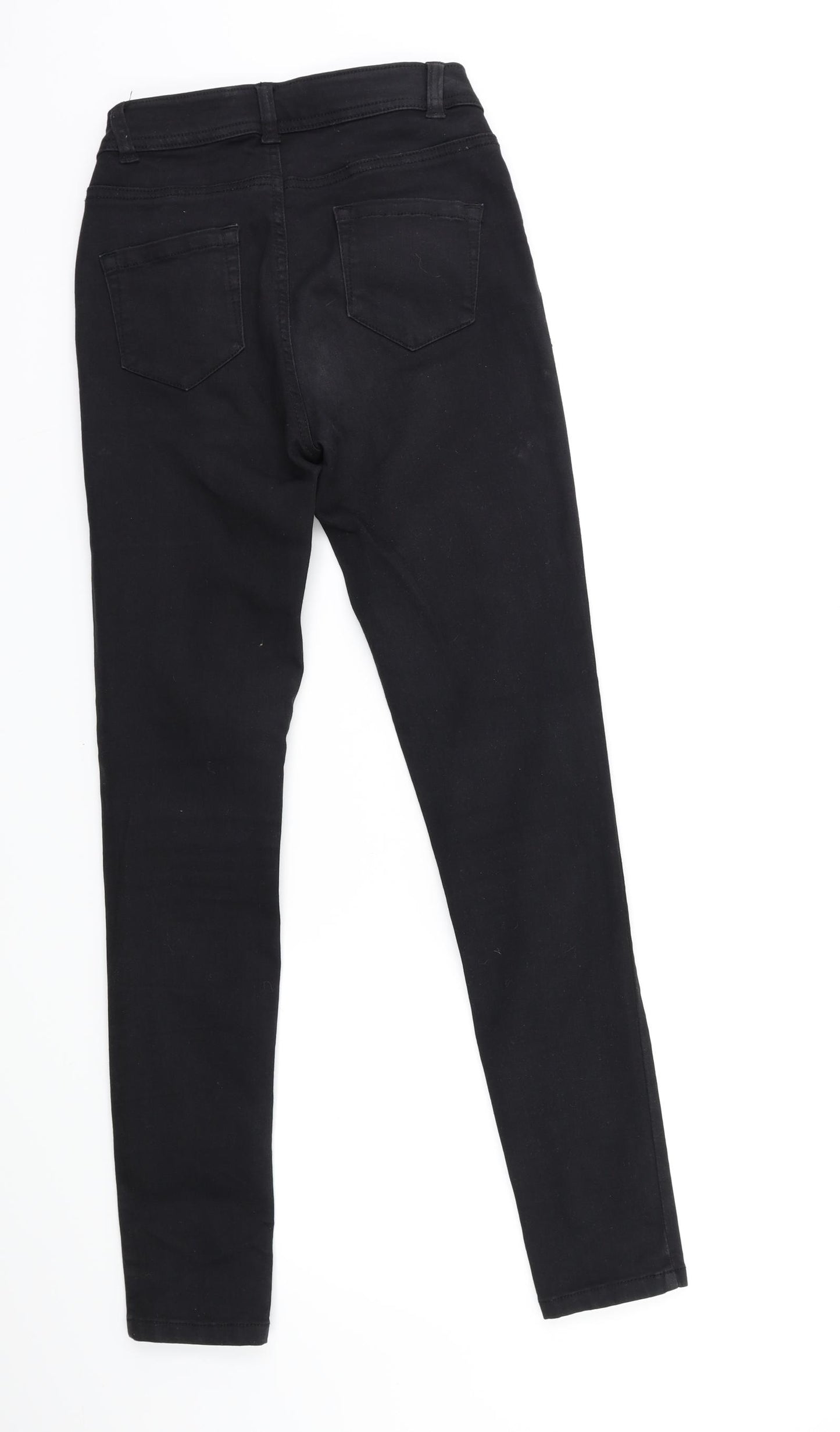 Peacocks Womens Black  Denim Skinny Jeans Size 8 L28 in