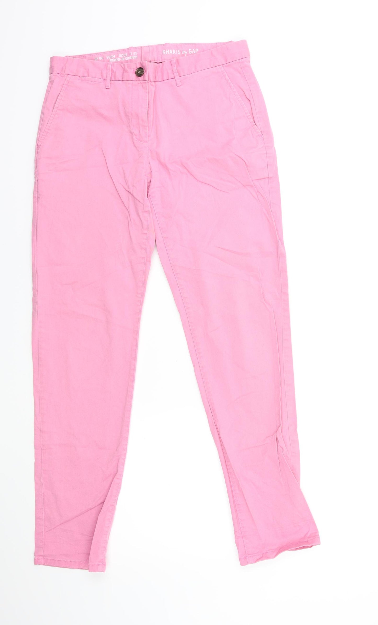 Gap Womens Pink   Chino Trousers Size 6 L28 in