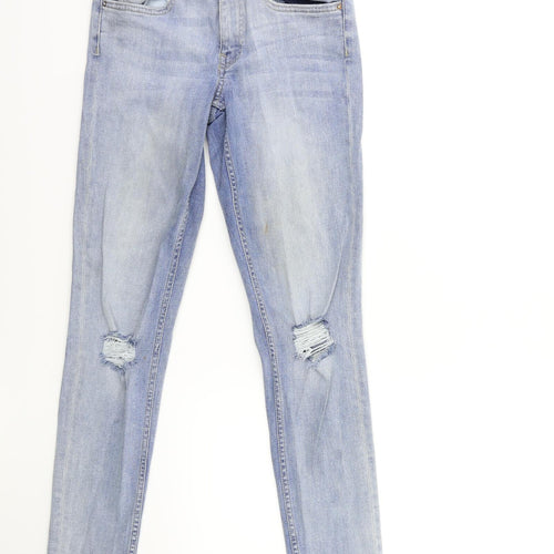 H&M Womens Blue  Denim Skinny Jeans Size 10 L28 in