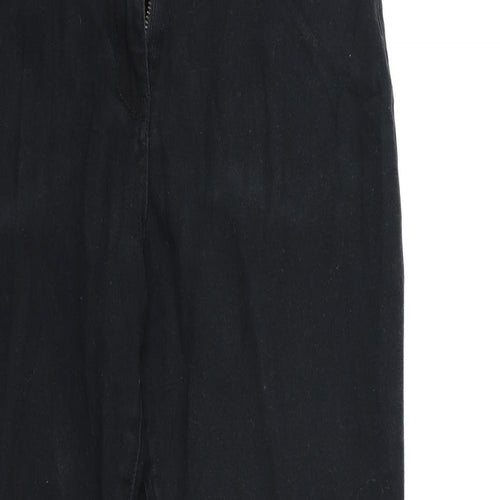 M&Co Womens Black  Denim Straight Jeans Size 12 L27 in