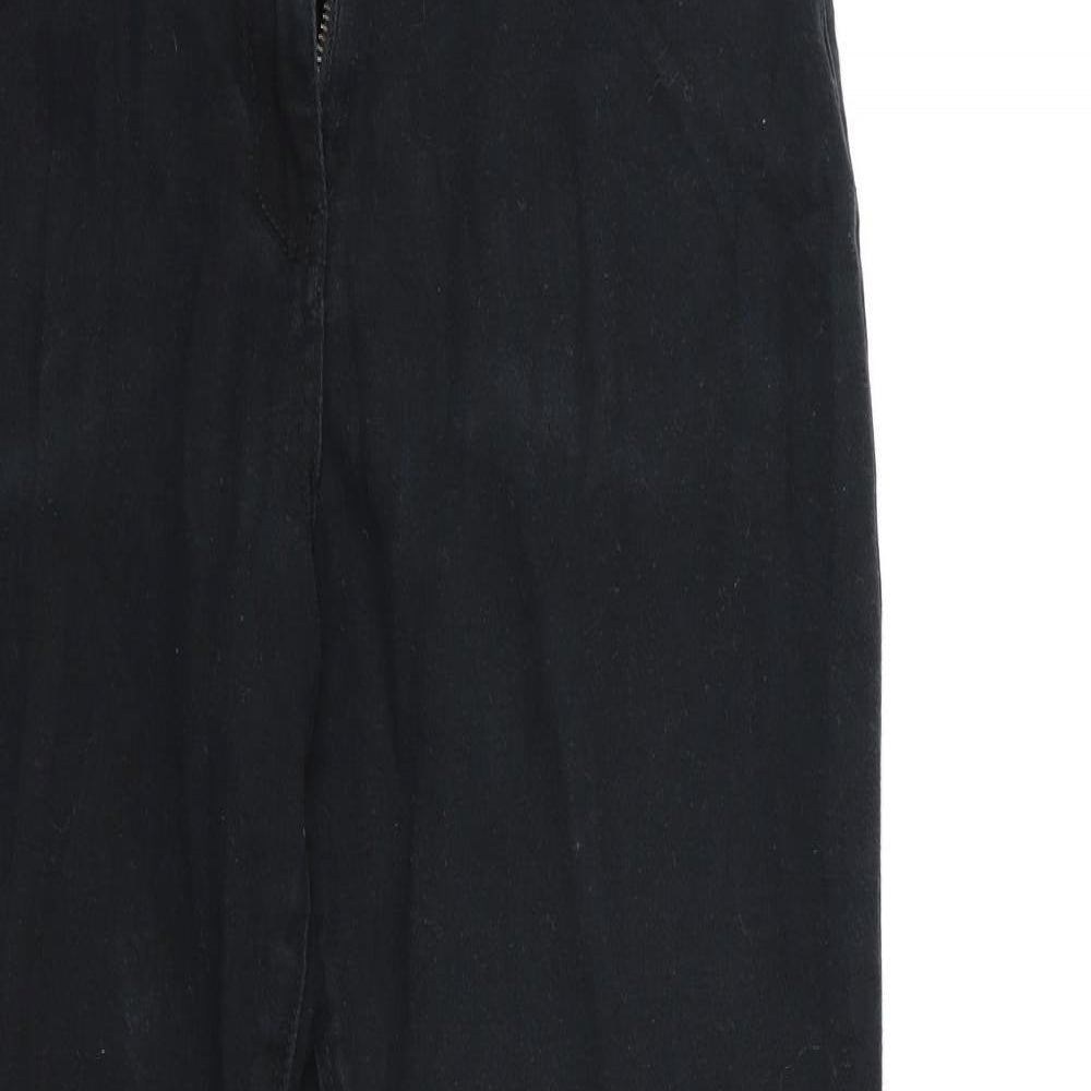 M&Co Womens Black  Denim Straight Jeans Size 12 L27 in