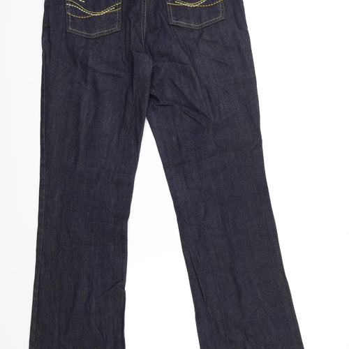 BiBA Womens Blue  Denim Flared Jeans Size 12 L32 in