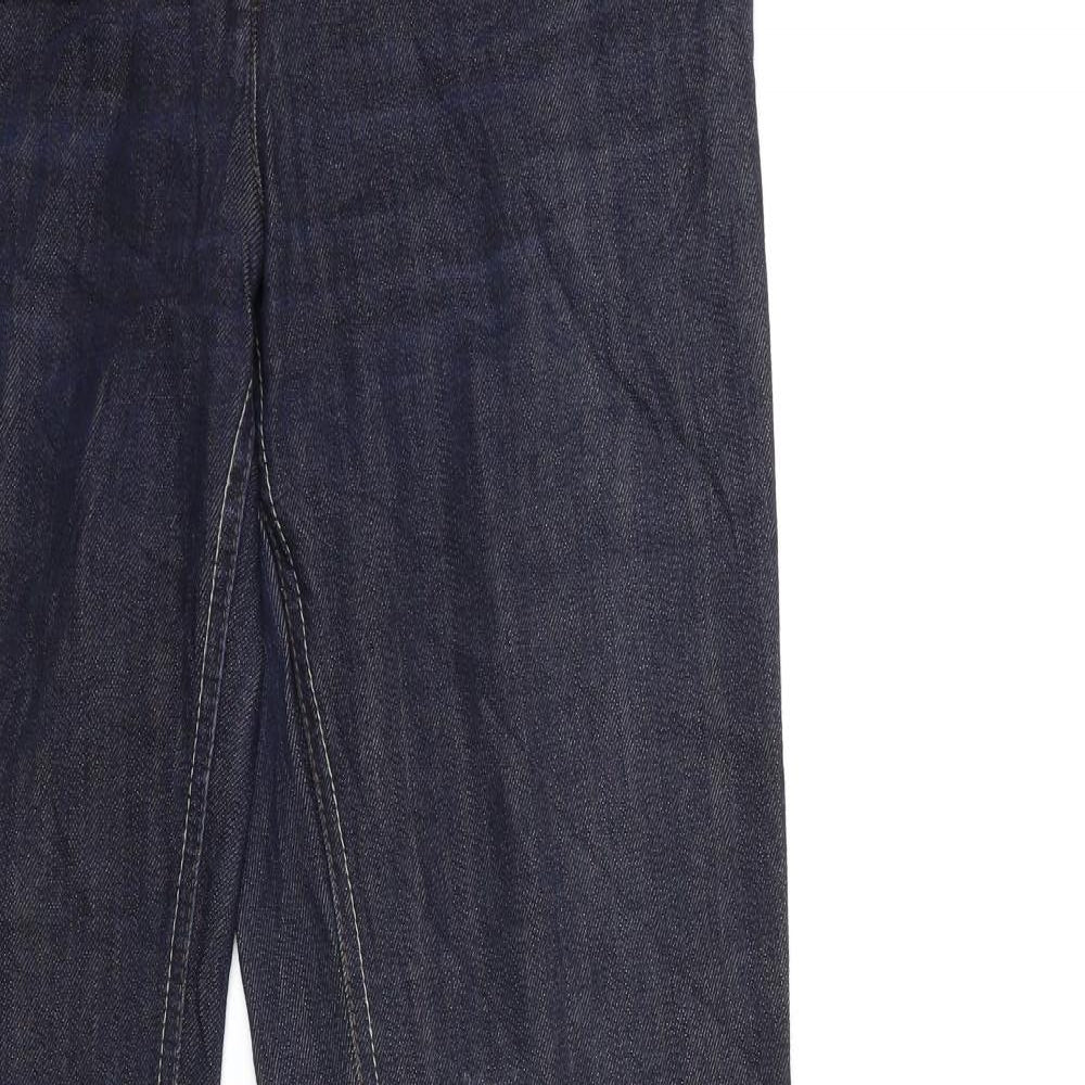 BiBA Womens Blue  Denim Flared Jeans Size 12 L32 in