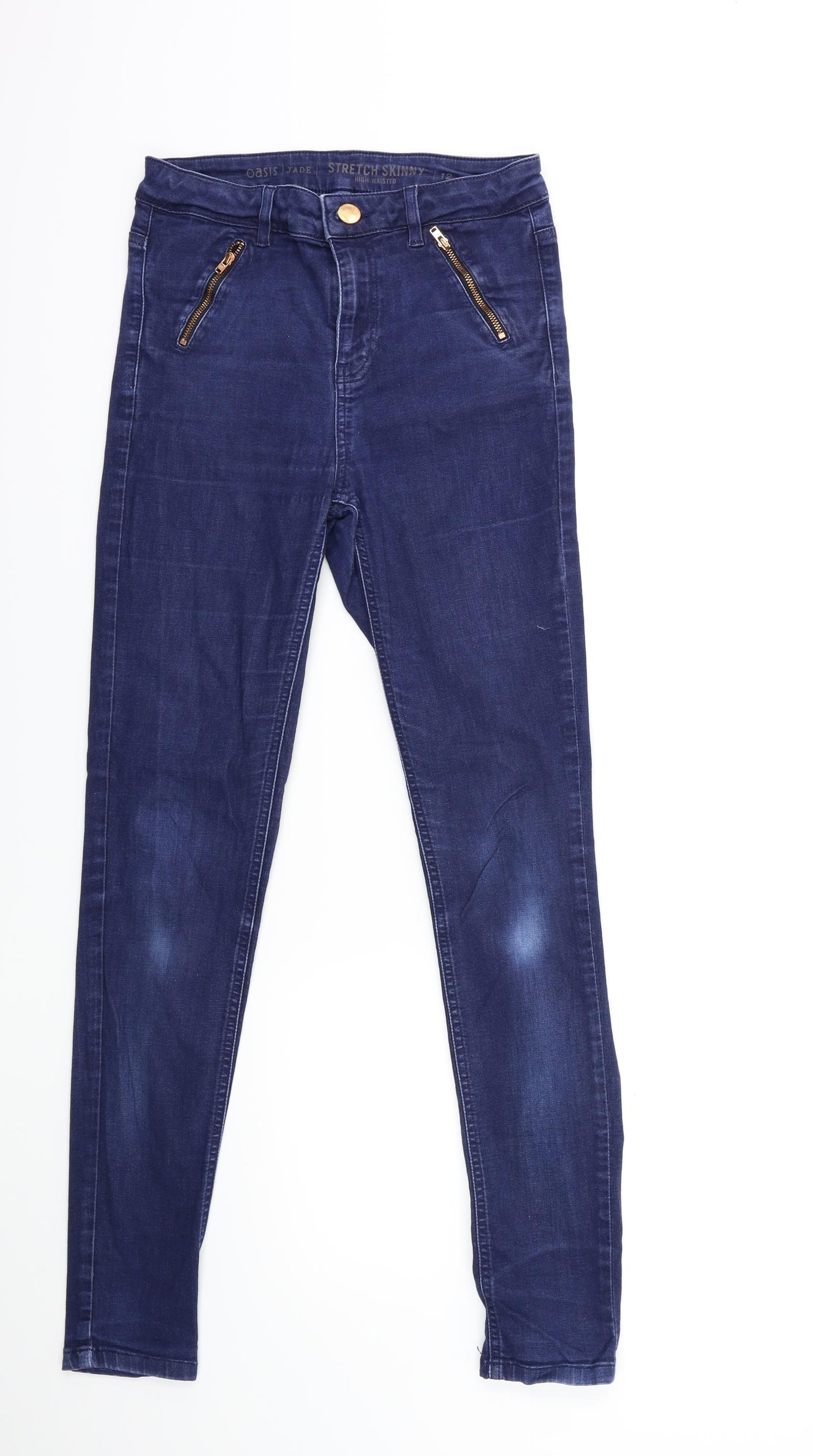 Oasis Womens Blue  Denim Skinny Jeans Size 12 L29 in
