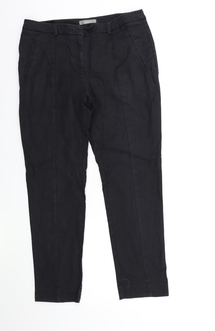 Oasis Womens Black Trousers Size 12 L26 in