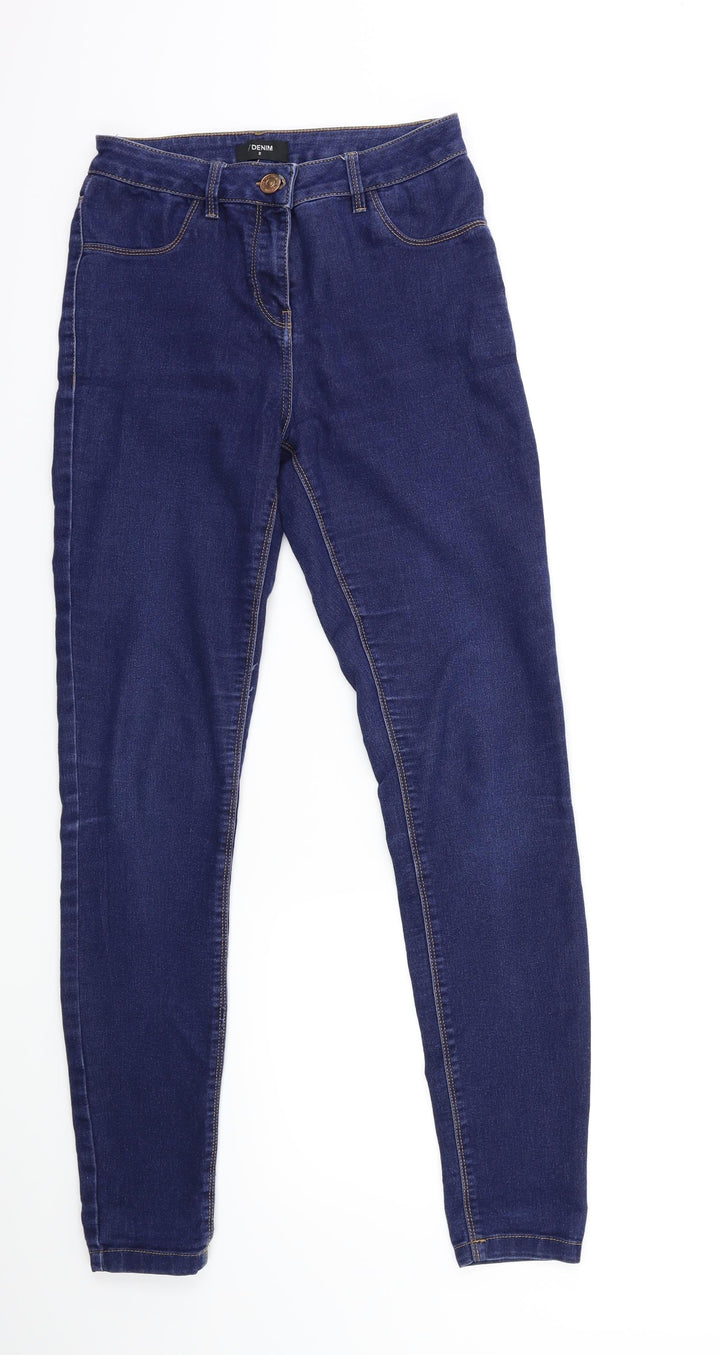 Denim & Co. Womens Blue Denim Skinny Jeans Size 8 L29 in