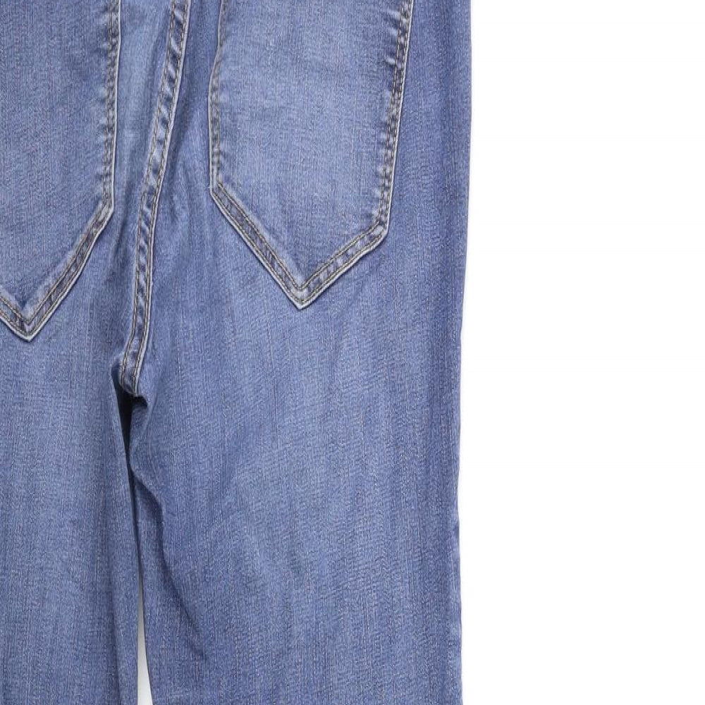 H&M Womens Blue  Denim Jegging Jeans Size 8 L29 in