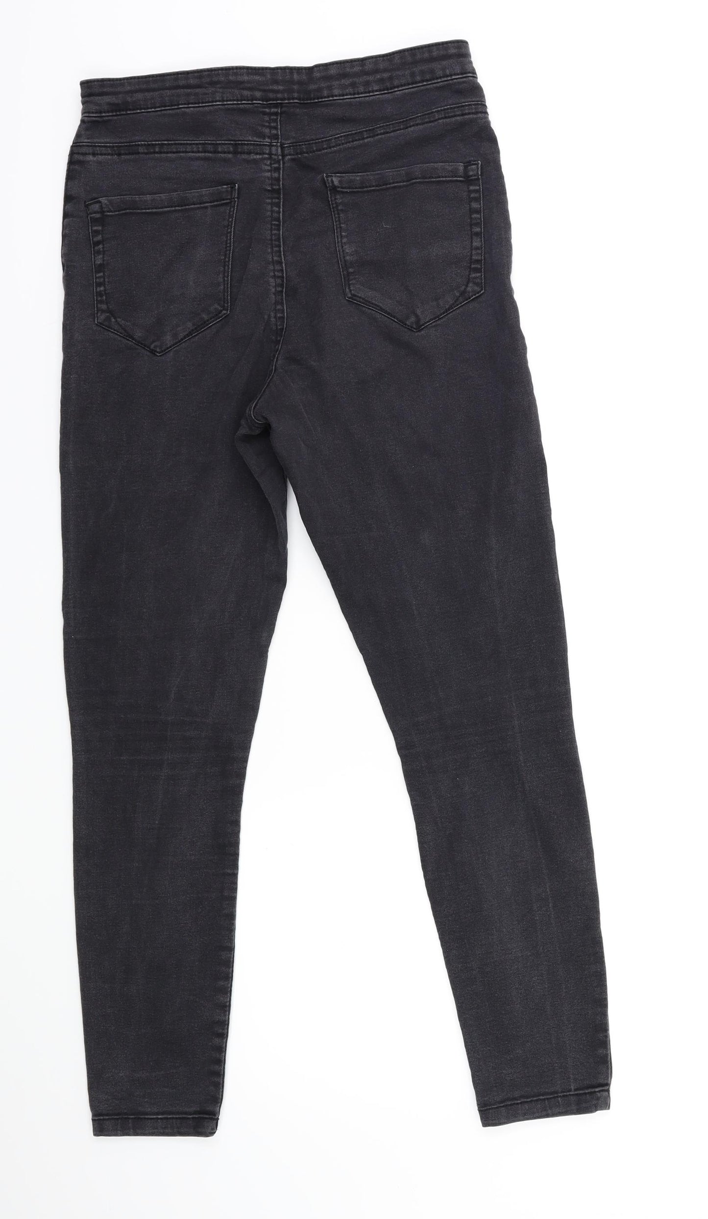 Denim & Co. Womens Black  Denim Skinny Jeans Size 12 L27 in