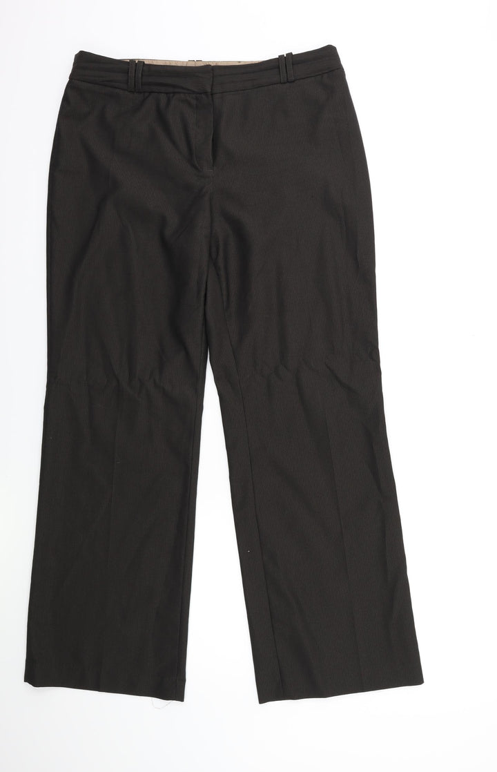 NEXT Womens Brown Striped  Trousers  Size 34 in L30 in